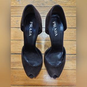 Prada Suede Heels 37